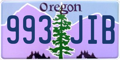 OR license plate 993JIB