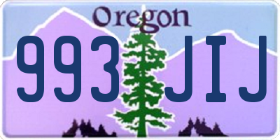 OR license plate 993JIJ