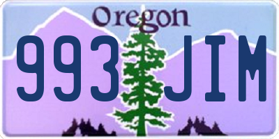 OR license plate 993JIM
