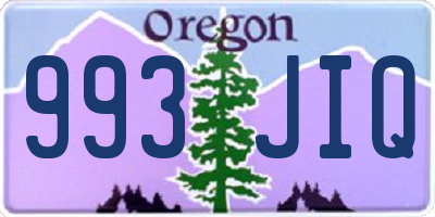 OR license plate 993JIQ