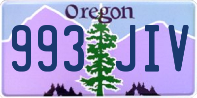OR license plate 993JIV