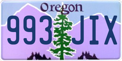 OR license plate 993JIX