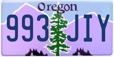 OR license plate 993JIY