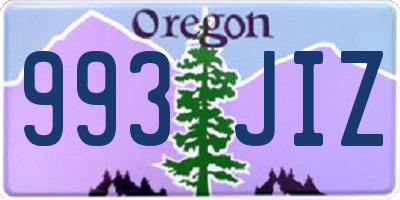 OR license plate 993JIZ