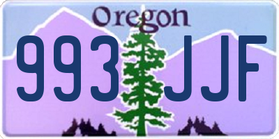 OR license plate 993JJF