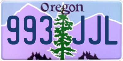 OR license plate 993JJL