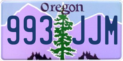 OR license plate 993JJM