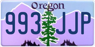 OR license plate 993JJP