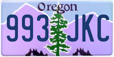 OR license plate 993JKC