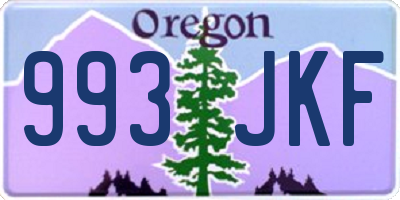 OR license plate 993JKF