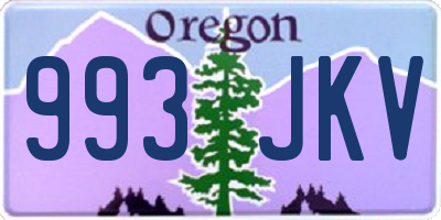 OR license plate 993JKV