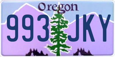 OR license plate 993JKY