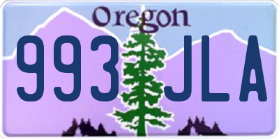 OR license plate 993JLA