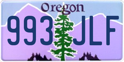 OR license plate 993JLF