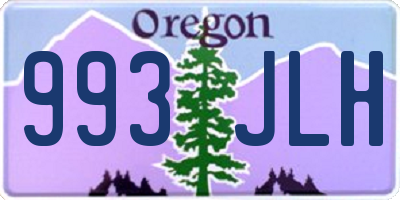 OR license plate 993JLH