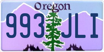 OR license plate 993JLI