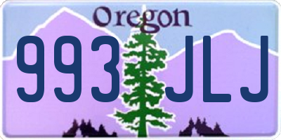 OR license plate 993JLJ