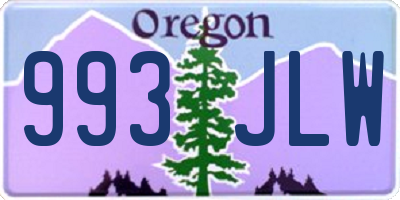 OR license plate 993JLW