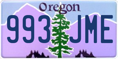 OR license plate 993JME