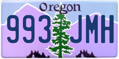 OR license plate 993JMH