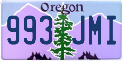 OR license plate 993JMI