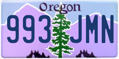 OR license plate 993JMN