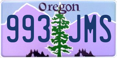 OR license plate 993JMS