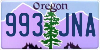 OR license plate 993JNA