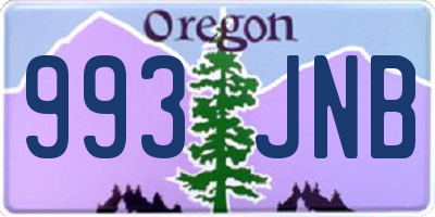 OR license plate 993JNB