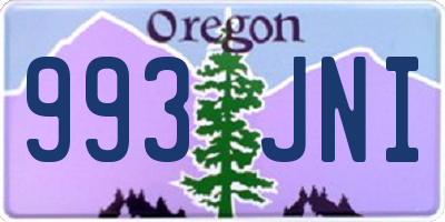 OR license plate 993JNI