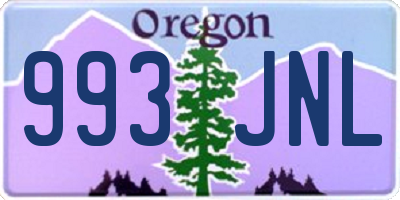 OR license plate 993JNL