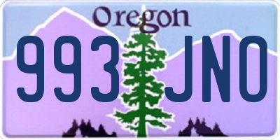 OR license plate 993JNO