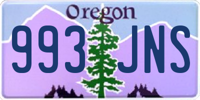 OR license plate 993JNS