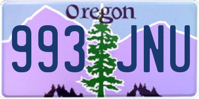 OR license plate 993JNU