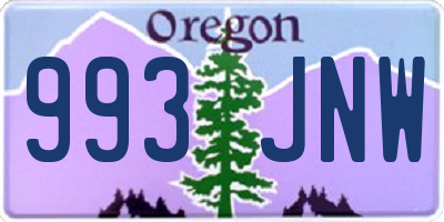 OR license plate 993JNW