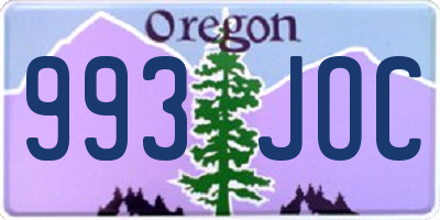 OR license plate 993JOC