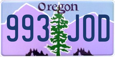 OR license plate 993JOD