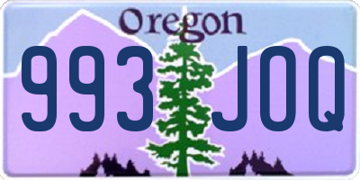 OR license plate 993JOQ