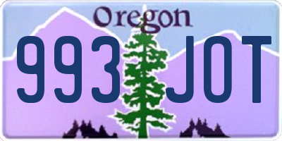 OR license plate 993JOT