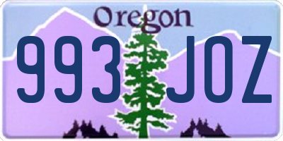 OR license plate 993JOZ