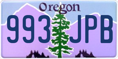 OR license plate 993JPB