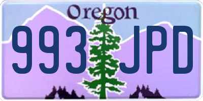 OR license plate 993JPD