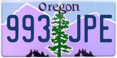 OR license plate 993JPE