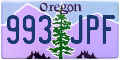 OR license plate 993JPF