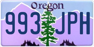 OR license plate 993JPH