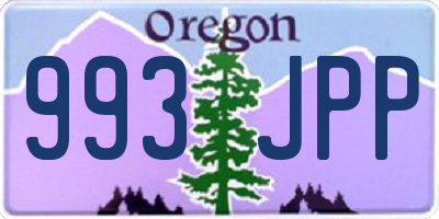 OR license plate 993JPP