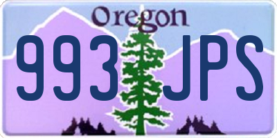 OR license plate 993JPS