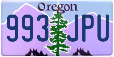 OR license plate 993JPU