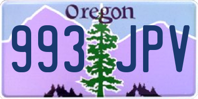 OR license plate 993JPV