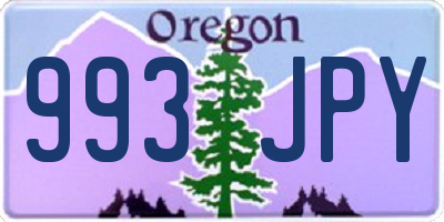 OR license plate 993JPY